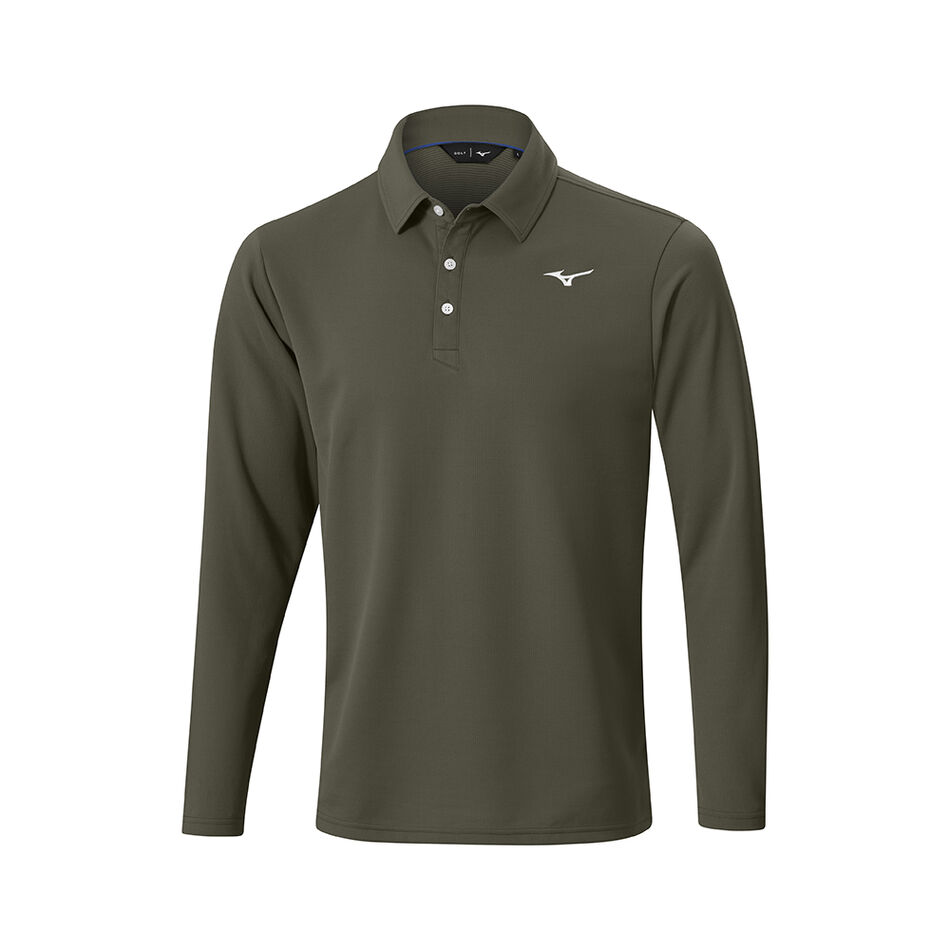 Mizuno Breath Thermo L/S Polo Olive